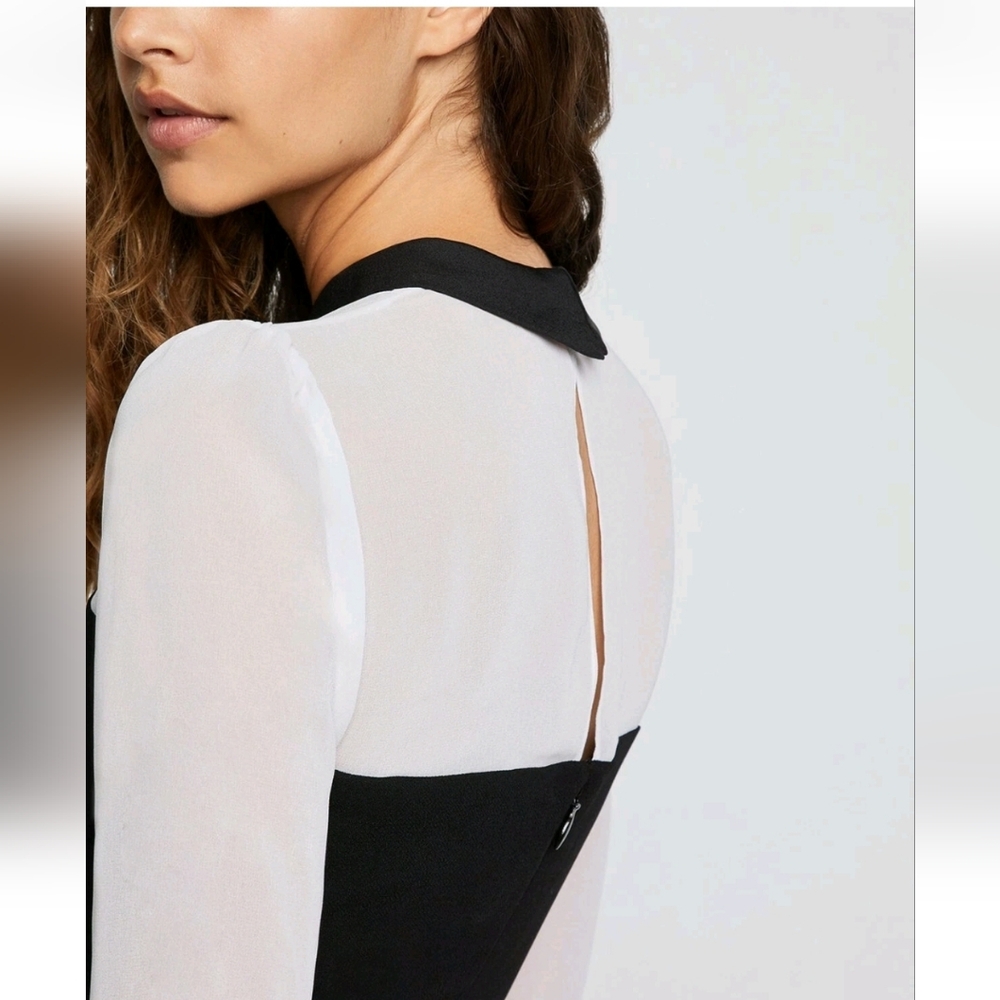 BCBGeneration Black and White Contrast Jumpsuit - Picture 3 of 6